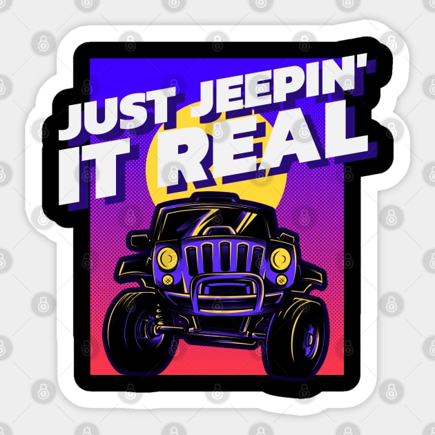 Just jeepin' it real Sticker by mksjr